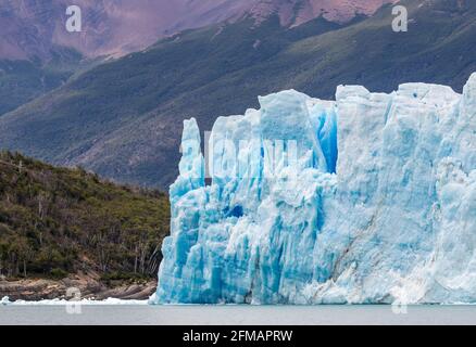 The Perito Moreno Glacier in the South American Andes, Patagonia, Argentina, Santa Cruz Stock Photo