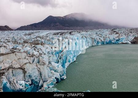 The Gray Glacier in Torres Del Paine National Park in Chile, Patagonia Stock Photo