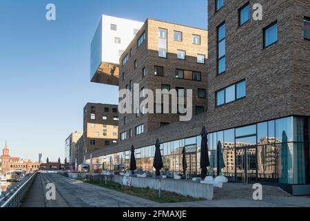 Berlin, Spreeufer, east side, modernized warehouses and new buildings, hotel 'nhow' Stock Photo