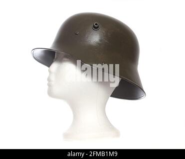 World War 1 German Military Helmet on Mannequin head Stock Photo