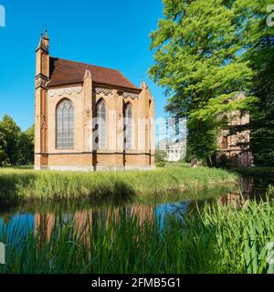 Germany, Mecklenburg-Western Pomerania, Catholic Church of St. Helena and Andreas, in the park of Ludwigslust Palace Stock Photo