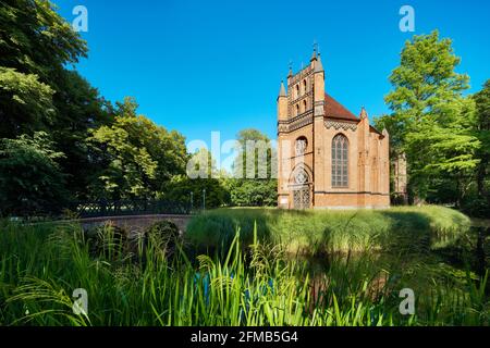 Germany, Mecklenburg-Western Pomerania, Catholic Church of St. Helena and Andreas, in the park of Ludwigslust Palace Stock Photo