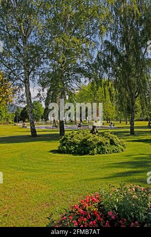 Spa gardens, Bad Soden-Salmunster, district Main-Kinzig-Kreis, Hesse ...