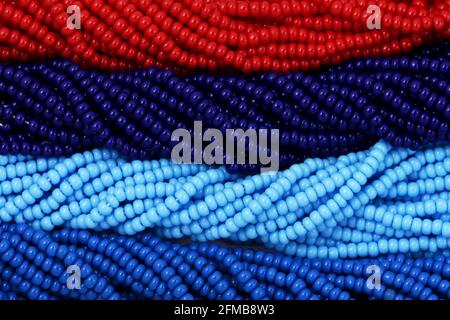 Bead Color Pattern Colorful Beads Background Background pattern of multicolor beads ...