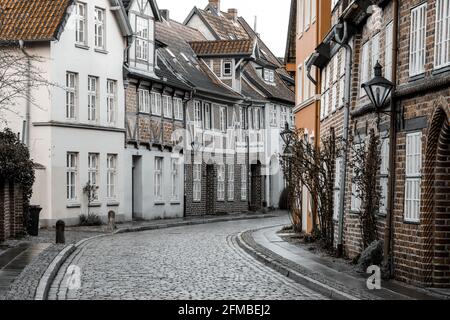 Lüneburg, in the historic old town the street 'Auf dem Meere' Stock Photo