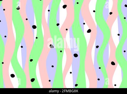 LINES AND PAINTINGS BACKGROUND. GREEN AND PINK, PASTEL COLORS. Stock Vector