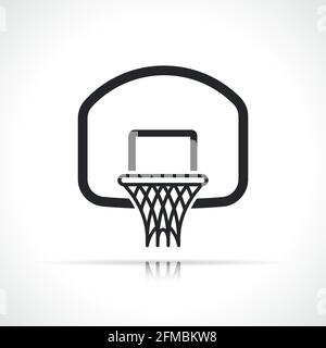 basketball hoop backboard icon on white background Stock Vector