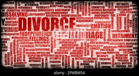 Divorce as a Separation Concept Abstract Background Concept Stock Photo