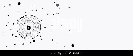 Global network security on the white Stock Vector