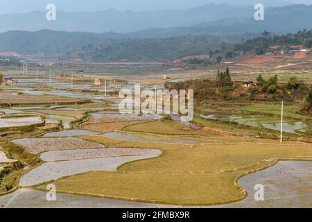 Terraced rice fields, Mu Cang Chai province, Vietnam Stock Photo