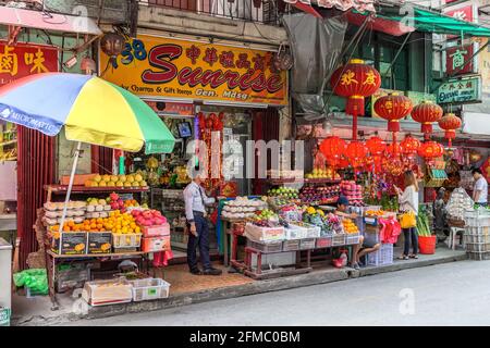 Grocer, Binondo aka Chinatown, Manila, Phillipines Stock Photo