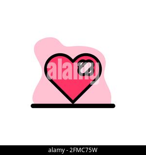 Heart Medical Plaster Icon Vector Illustration Vector Design eps10 Stock Vector