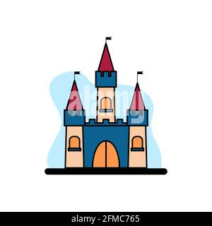 Castle Icon Conceptual Vector Illustration Design eps10 Stock Vector