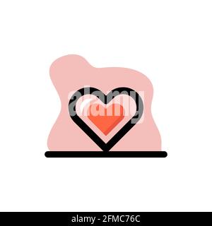 Cute Love Icon Conceptual Vector Illustration Design eps10 Stock Vector