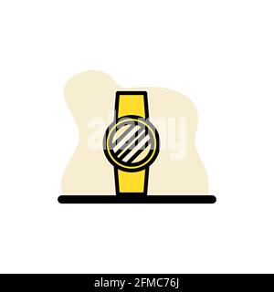Yellow Watch Vector Concept Icon Design Illustration eps10 Stock Vector