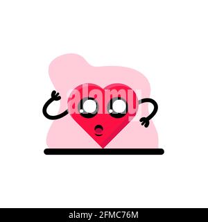 Cute Love Character Concept Vector Illustration Design eps10 Stock Vector
