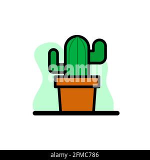 Cactus Icon Conceptual Vector Illustration Design Stock Vector