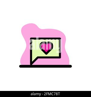 Favourite Chat Icon Vector Conceptual Design Illustration eps10 Stock Vector