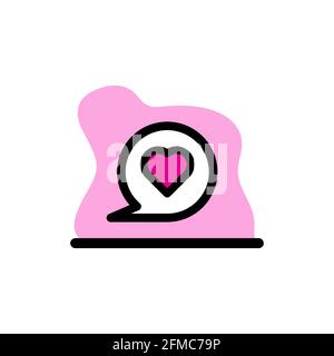 Love Chat Vector Icon Design Illustration Concept eps10 Stock Vector