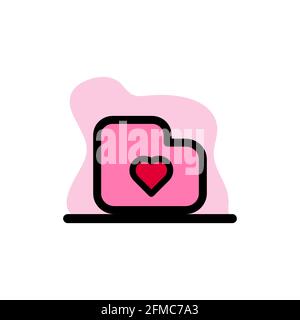 Favourite Folder Icon Conceptual Vector Illustration Design eps10 Stock Vector