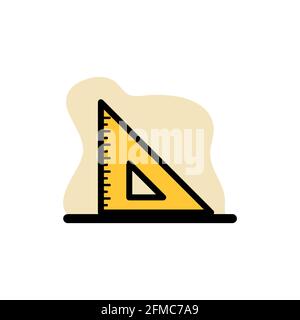 Mathematic Ruler Icon Concept Vector Illustration Design eps10 Stock Vector
