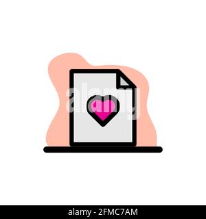 Favourite File Icon Conceptual Vector Illustration Design eps10 Stock Vector