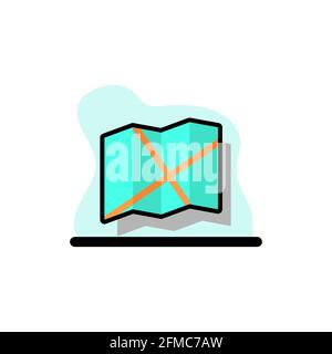 Map Vector Icon Conceptual Design Illustration eps10 Stock Vector