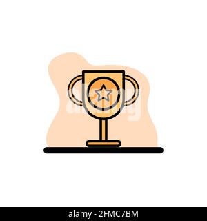 Golden Trophy Icon Concept Vector Illustration Design eps10 Stock Vector