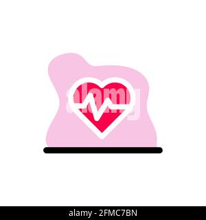 Heartbeat Conceptual Vector Icon Design Illustration eps10 Stock Vector