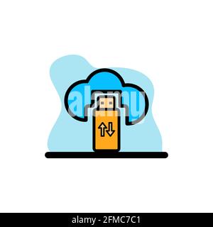 Storage Device Icon Conceptual Vector Illustration Design eps10 Stock Vector