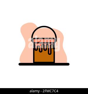 Paint Bucket Icon Conceptual Vector Illustration Design eps10 Stock Vector