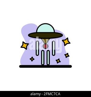 UFO Icon Conceptual Vector Design Illustration eps10 Stock Vector