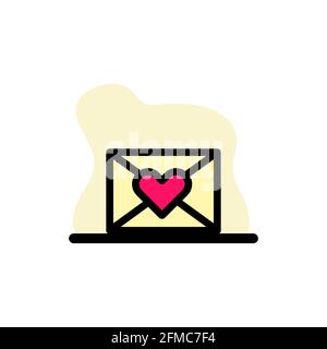 Love Letter Icon Conceptual Vector Illustration Design eps10 Stock Vector