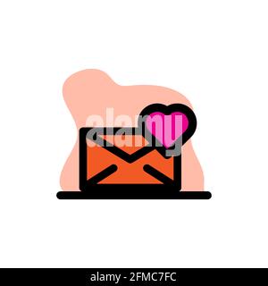 Favourite Message Icon Conceptual Vector Design Illustration eps10 Stock Vector