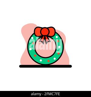 Wreath Icon Vector Illustraton Design Concept eps10 Stock Vector