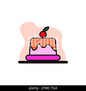 Pudding Vector Conceptual Icon Illustration Design eps10 Stock Vector