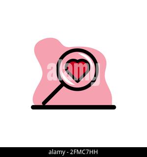Finding Love Icon Vector Illustration Design Concept eps10 Stock Vector