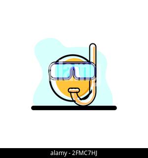 Diving Mask Character Conceptual Vector Illustration Design eps10 Stock Vector