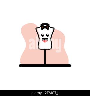 Cute Conceptual Mannequin Character Vector Illustration Design eps10 Stock Vector