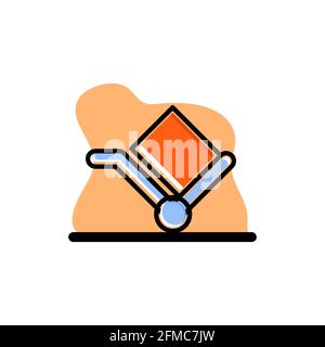 Box Trolley Vector Icon Conceptual Design Illustration eps10 Stock Vector