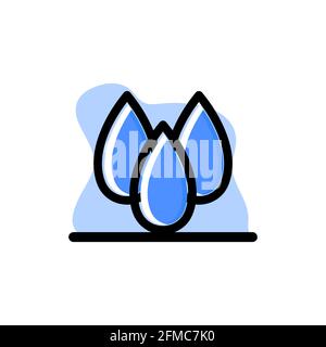 Water Drops Conceptual Vector Icon Illustration Design eps10 great for any purposes Stock Vector
