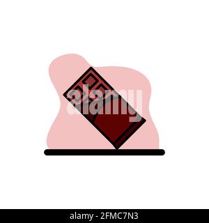 Chocolate Bar Vector Icon Illustration Design Concept eps10 Stock Vector