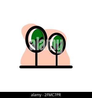 Cypress Tree Conceptual Icon Vector Illustration Design eps10 Stock Vector