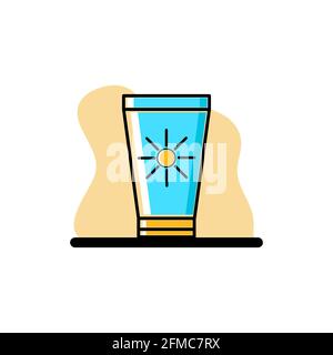 Day Lotion UV Icon Conceptual Vector Illustration Design eps10 Stock Vector