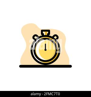 Deadline Stopwatch Icon Conceptual Vector Illustration Design eps10 Stock Vector