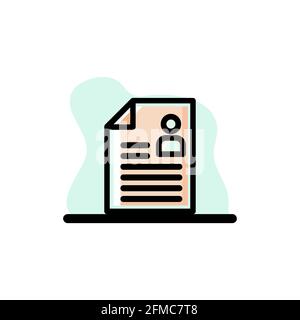 Curriculum Vitae Conceptual Icon Vector Illustration Design eps10 Stock Vector