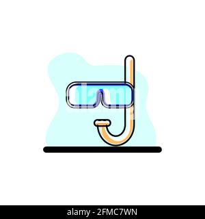 Diving Mask Conceptual Icon Vector Illustration Design eps10 Stock Vector