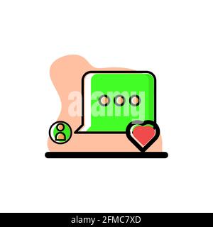 Favourite Comment Conceptual Icon Vector Illustration Design eps10 Stock Vector