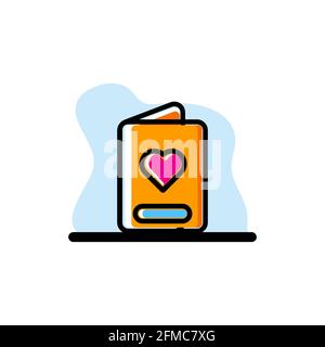 Favourite Book Icon Conceptual Vector Design Illustration eps10 Stock Vector