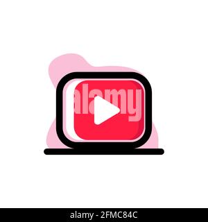 Play Button Icon Conceptual Vector Illustration Design eps 10 great for any purposes Stock Vector